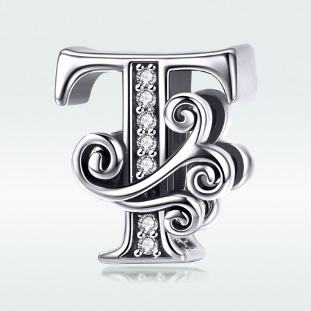 Talisman argint litera T [8]