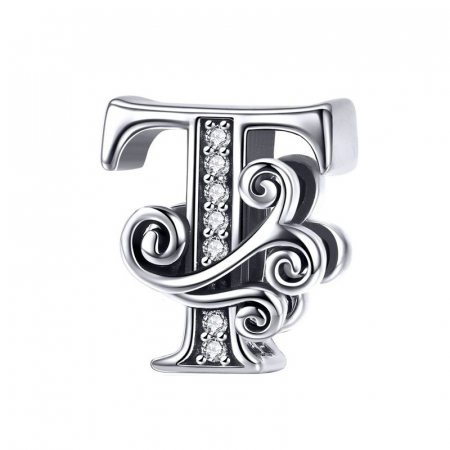 Talisman argint litera T
