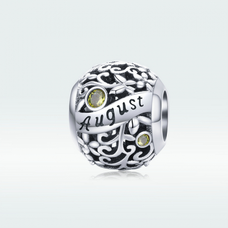 Talisman argint luna August cu zirconiu [5]
