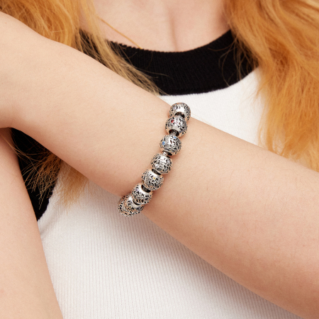 Talisman argint luna Februarie cu zirconiu [8]