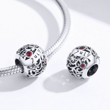 Talisman argint luna Iulie cu zirconiu [3]