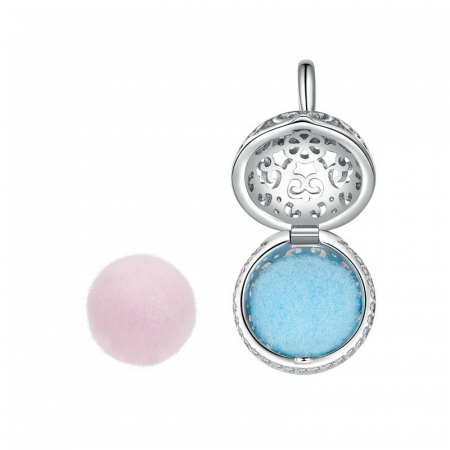 Talisman argint Medalion cu Minge Parfumata placat cu rodiu