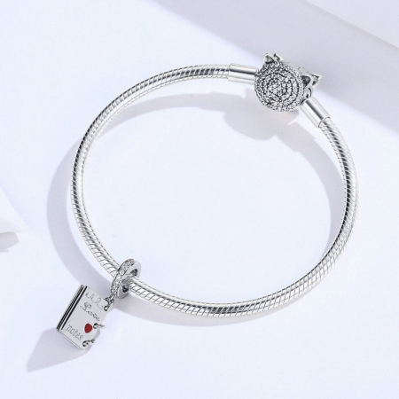 Talisman argint Scrisoare de Dragoste placat cu rodiu [3]