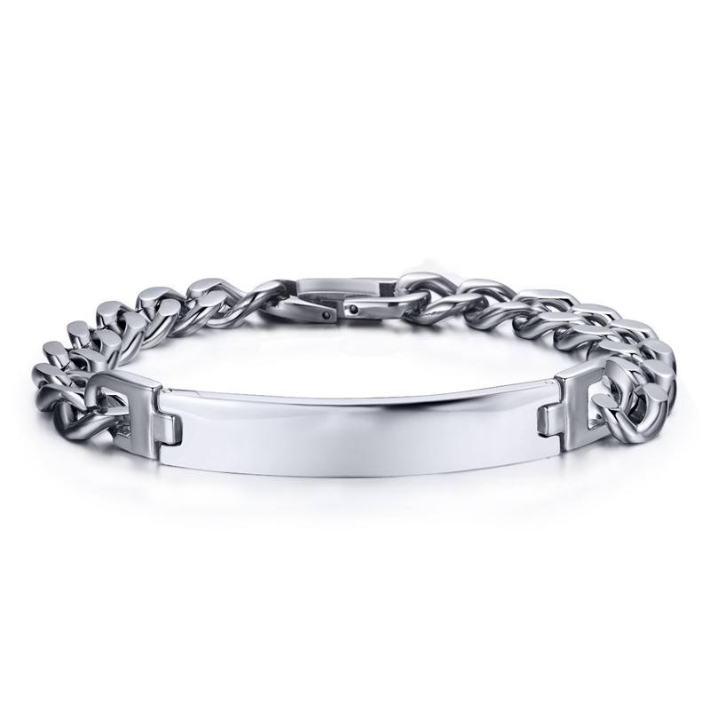 Bratara inox cu placuta gravabila