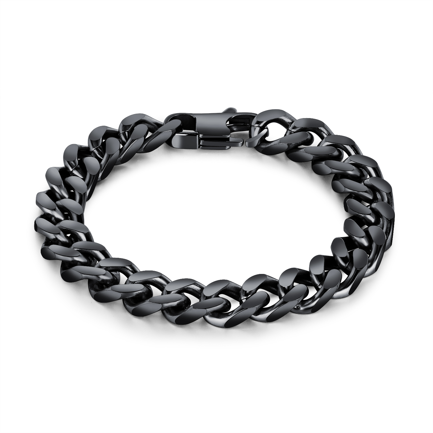 Bratara neagra inox de 10 mm