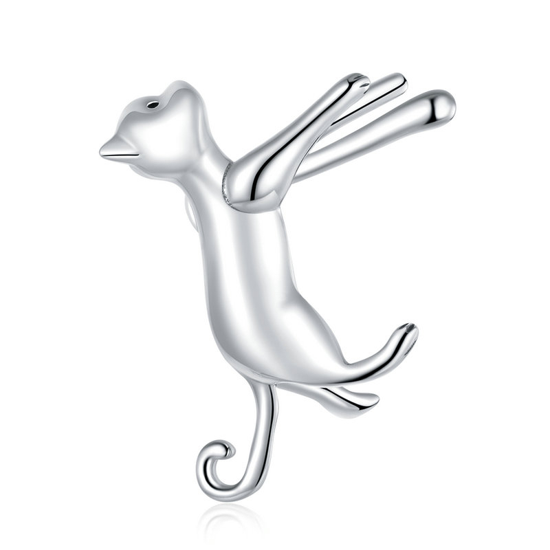 Cercel argint ear cuff pisicuta haioasa, peste ureche