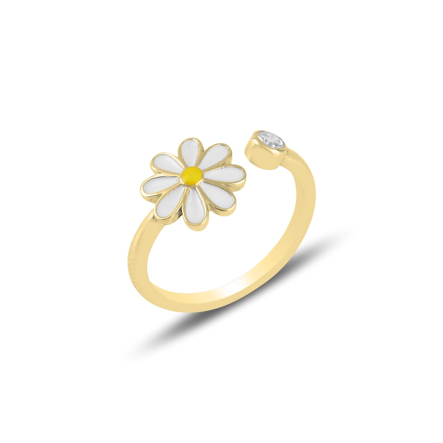 Inel argint eglabil cu margareta reglabil, reglabila, 53 mm, 16.9 mm