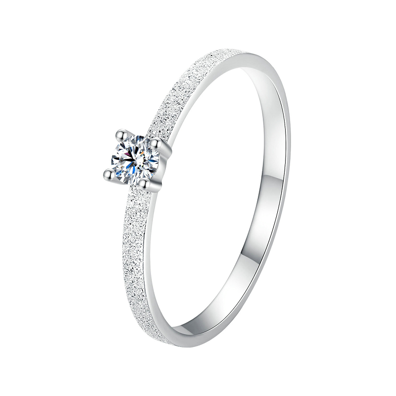 Inel argint elegant cu Moissanit 18,2 mm (8 US), 57 mm (8 US)