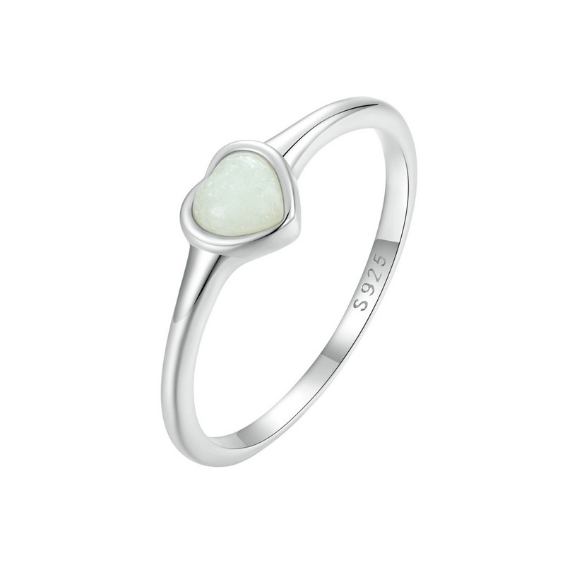 Inel argint inima luminoasa 17,3 mm (7 US), 54,5 mm (7 US)
