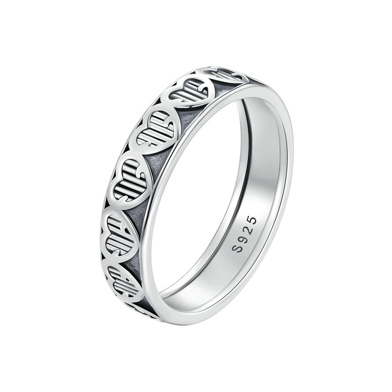 Inel argint inimioare 17,3 mm (7 US), 54,5 mm (7 US)