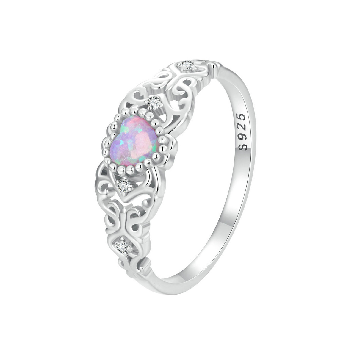 Inel argint opal roz 18,2 mm (8 US), 57 mm (8 US)