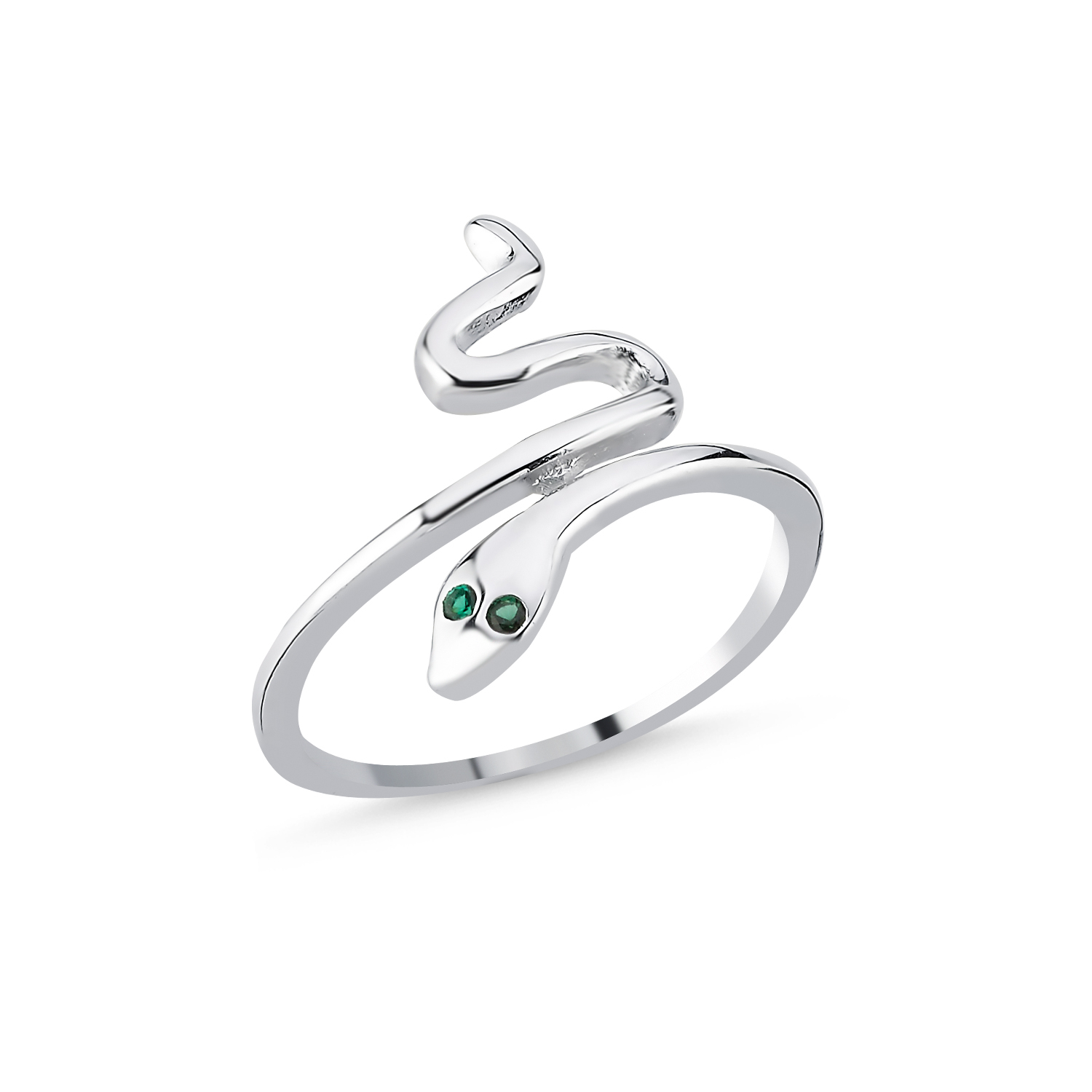 Inel argint sarpe cu zirconii reglabil, reglabila, 53 mm, 16.9 mm