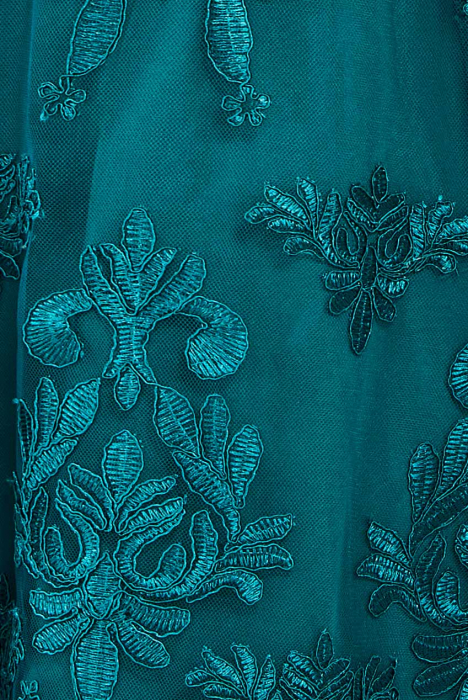 Rochie de ocazie sau banchet, din dantela brodata, midi, cu maneca 3/4 cod 3347e [5]