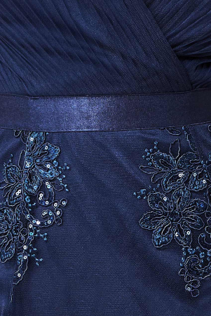 Rochie din dantela brodata lungime midi, pentru banchet [3]