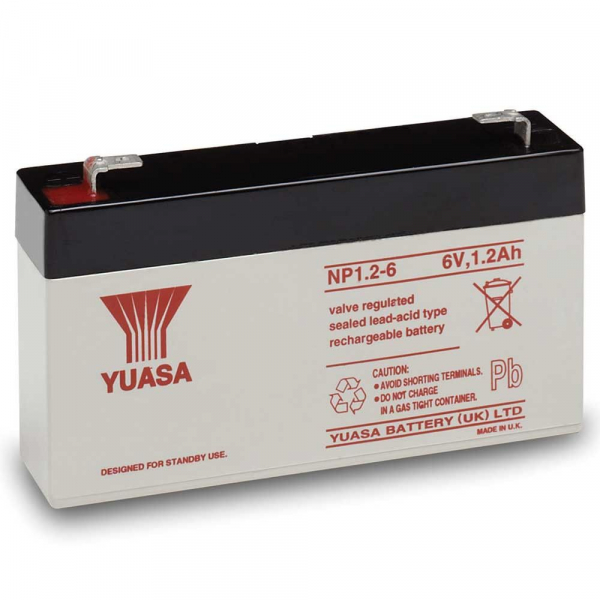 Acumulator stationar plumb acid YUASA 6V 1.2Ah AGM VRLA [2]