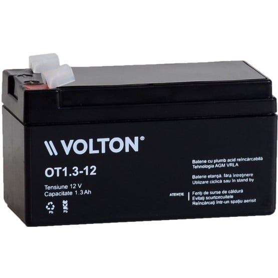 Acumulator stationar plumb acid VOLTON 12V 1.3Ah AGM VRLA [1]