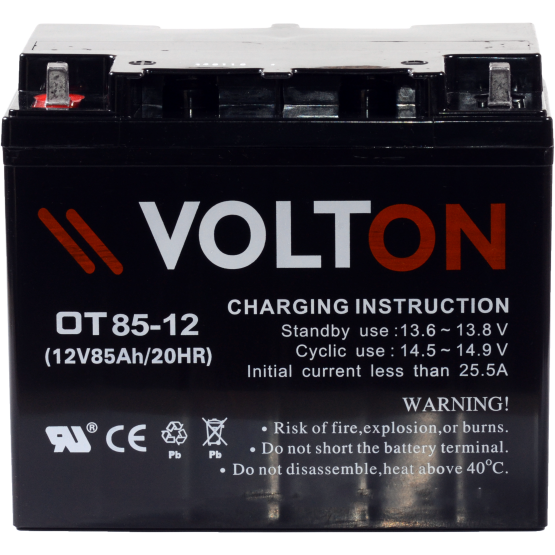 Acumulator stationar plumb acid VOLTON 12V 85Ah AGM VRLA [2]