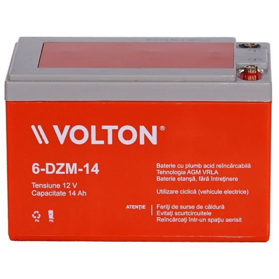 Acumulator stationar plumb acid VOLTON 12V 14Ah AGM VRLA Deep Cycle [2]