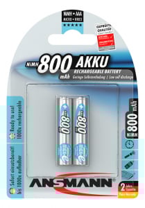 ACUMULATORI NI-MH - Acumulatori preincarcati AAA R3 800mAh blister 2 bucati ANSMANN