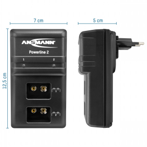 Incarcator Powerline 2 pentru 1-2 acumulatori 9V ANSMANN [1]