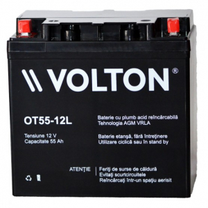 Acumulator stationar plumb acid VOLTON 12V 55Ah AGM VRLA [1]