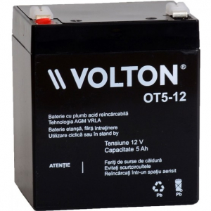 ACUMULATORI STATIONARI - Acumulator stationar plumb acid VOLTON 12V 5Ah AGM VRLA