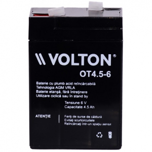 Acumulator stationar plumb acid VOLTON 6V 4.5Ah AGM VRLA [1]