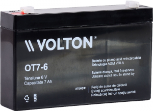 Acumulator stationar plumb acid VOLTON 6V 7Ah AGM VRLA [0]