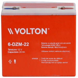 Acumulator stationar plumb acid VOLTON 12V 22Ah AGM VRLA Deep Cycle [1]