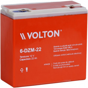 Acumulator stationar plumb acid VOLTON 12V 22Ah AGM VRLA Deep Cycle [0]