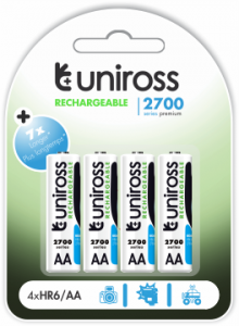 ACUMULATORI NI-MH - Acumulatori AA R6 2700mAh UNIROSS