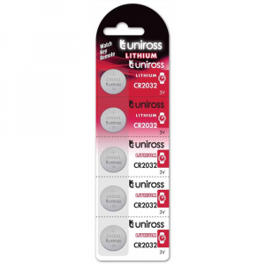 BATERII - Baterie litiu CR2032 UNIROSS, blister 5 bucati