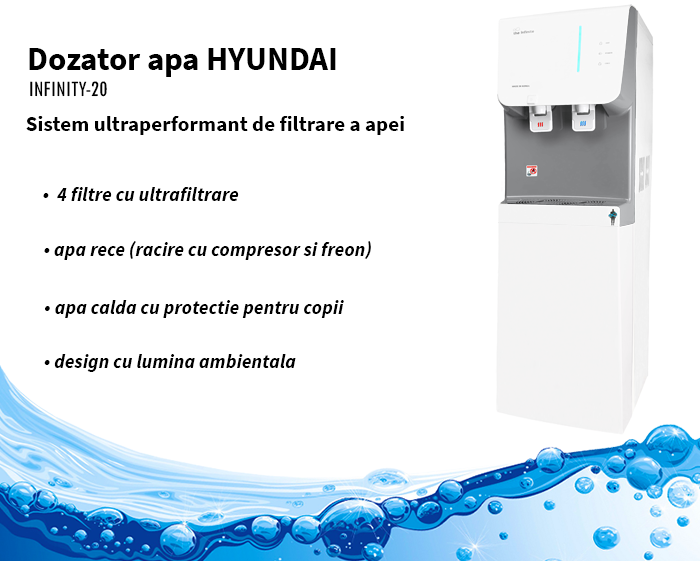 Purificator apa cu sistem de filtrare Hyundai Waco Gri-big