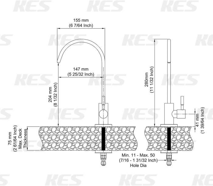 Robinet pentru Blat FXFCH5-TW- Pachet 5 BUC-big