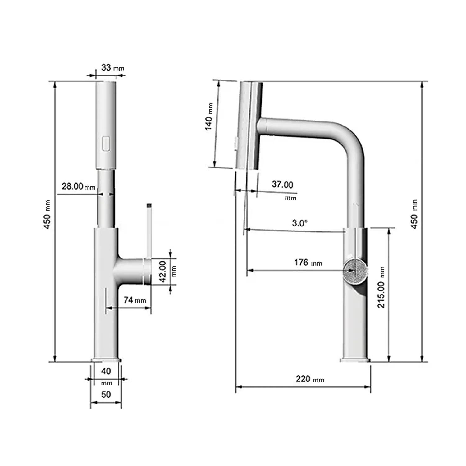 Baterie lavoar retractabila, 360°, BLIOTE4