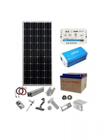 Sistem fotovoltaic 100W 12V Invertor 500W0