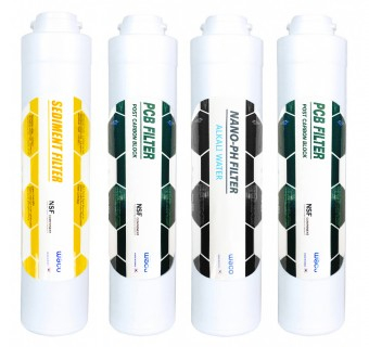 Dozatoare si Filtre de apa - Set filtre HQ cu nano PH Hyundai Waco. Coreea  (1xSediment+2xPost Carbon Block+1xNano-PH)