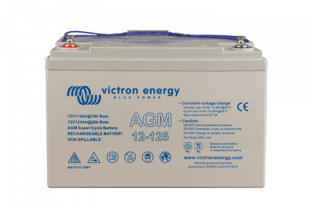 Victron Energy 12V/125Ah AGM Super Cycle Batt. (M8)0
