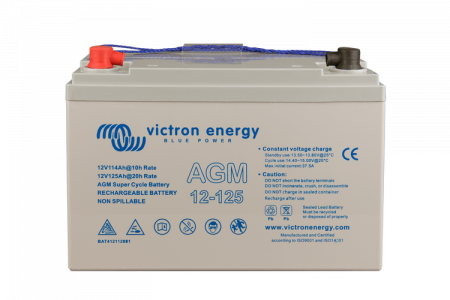 Victron Energy 12V/125Ah AGM Super Cycle Batt. (M8)1