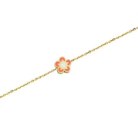 Bratara aur galben fete floricica roz - DA549 [1]