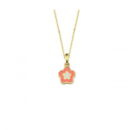 Coliere - Colier aur galben 14k cu pandant floare - DA618