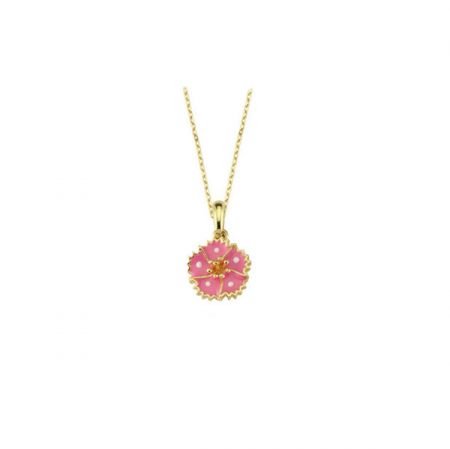 Coliere - Colier aur galben 14k cu pandant floricica - DA611