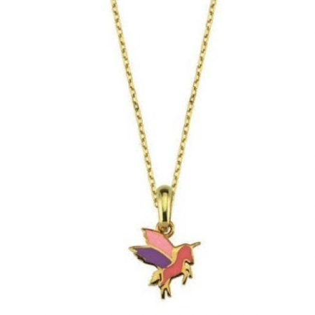 Coliere - Colier aur galben 14k cu pandant unicorn - DA509