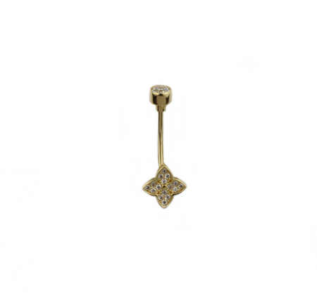 Piercinguri dama - Piercing aur galben buric - DA504