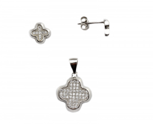 Seturi - Set argint rodiat cu pietre - DA136