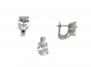 Seturi - Set argint rodiat cu zirconia - DA215.