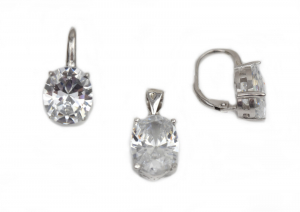 Seturi - Set argint rodiat cu zirconia - DA218.