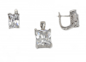 Seturi - Set argint rodiat cu zirconia - DA219.