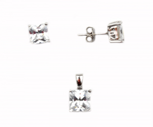Seturi - Set argint rodiat cu zirconia - DA81
