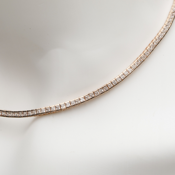 Colier Tennis Argint Rose [2]